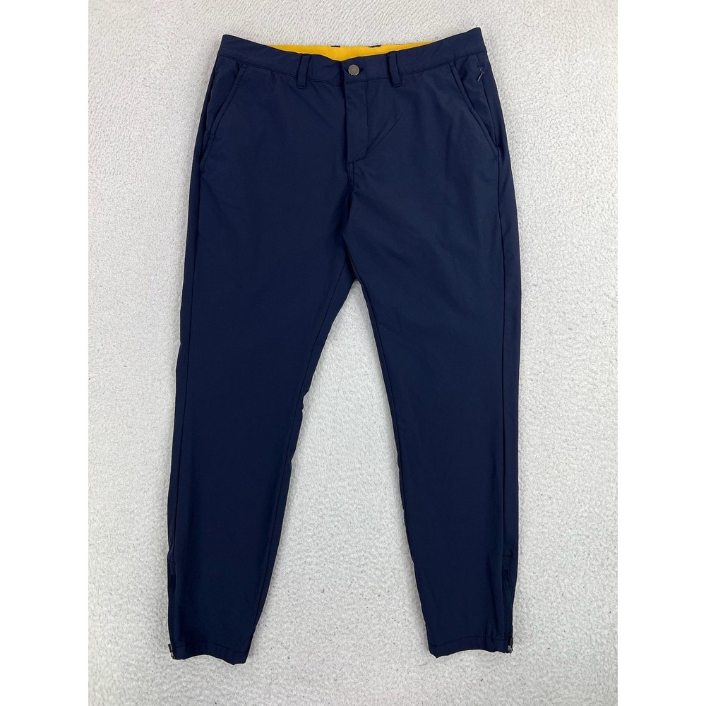 Avalon Golf Tour Jogger Pants Mens 32 Short Blue Stretch Golf Zip Hem Tapered